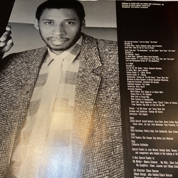 Vintage 1984 Jeffrey Osborne R&B Vinyl - Picture 4 of 8